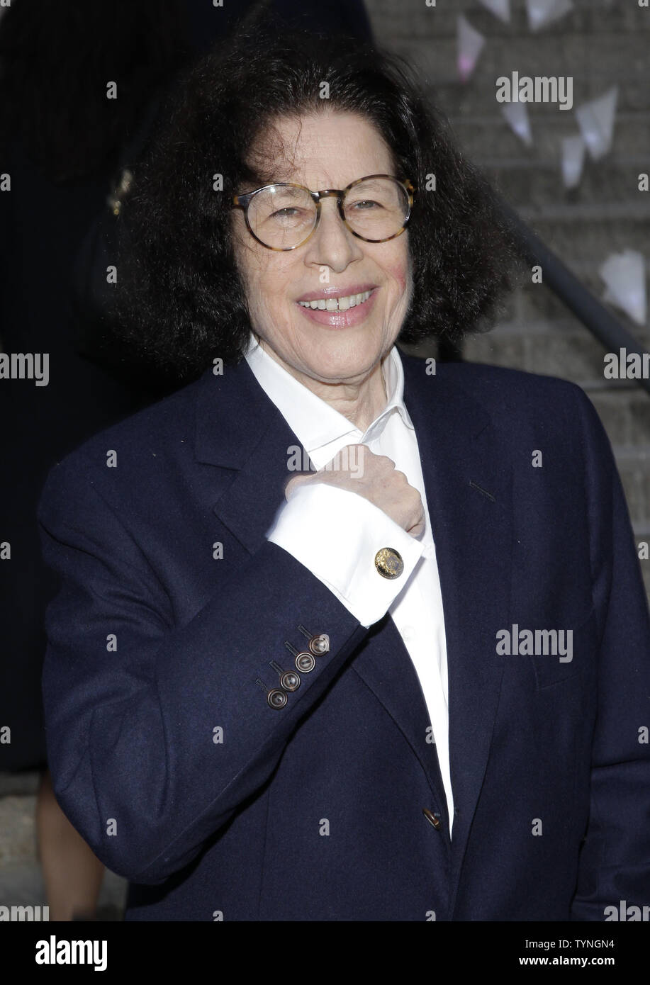 Fran Lebowitz arrives at the Vanity Fair Tribeca Film Festival Party in