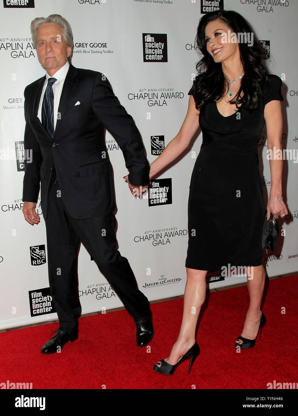 Michael Douglas and Catherine Zeta-Jones arrive at the 40th Annual