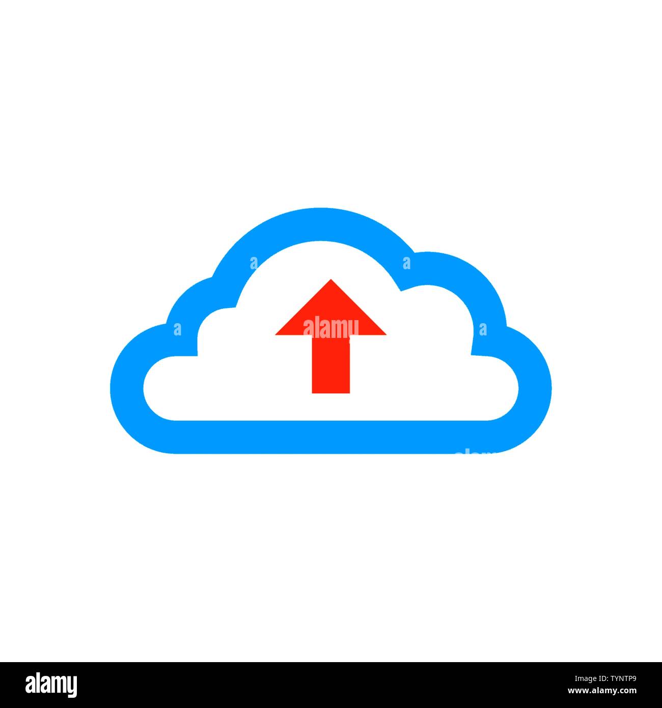 upload icon - cloud Download icon - computer communication concept Stock Vector