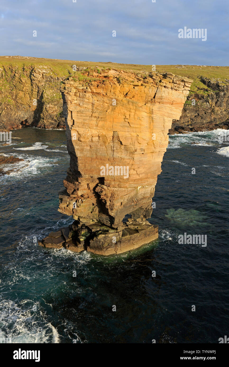 Yesnaby Sea Stack Orkney Stock Photo
