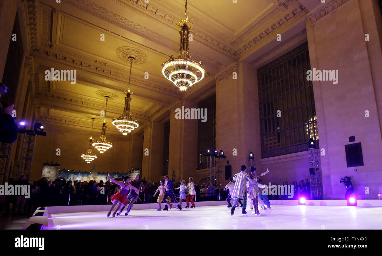 Disney on Ice performs on a 2,000 square foot, synthetic ice rink in
