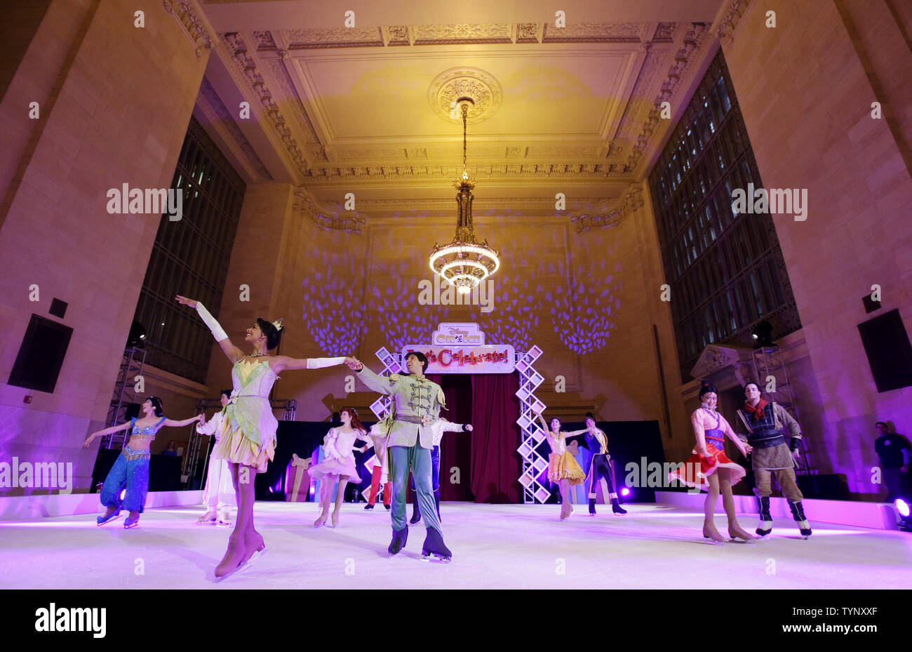 Disney on Ice performs on a 2,000 square foot, synthetic ice rink in