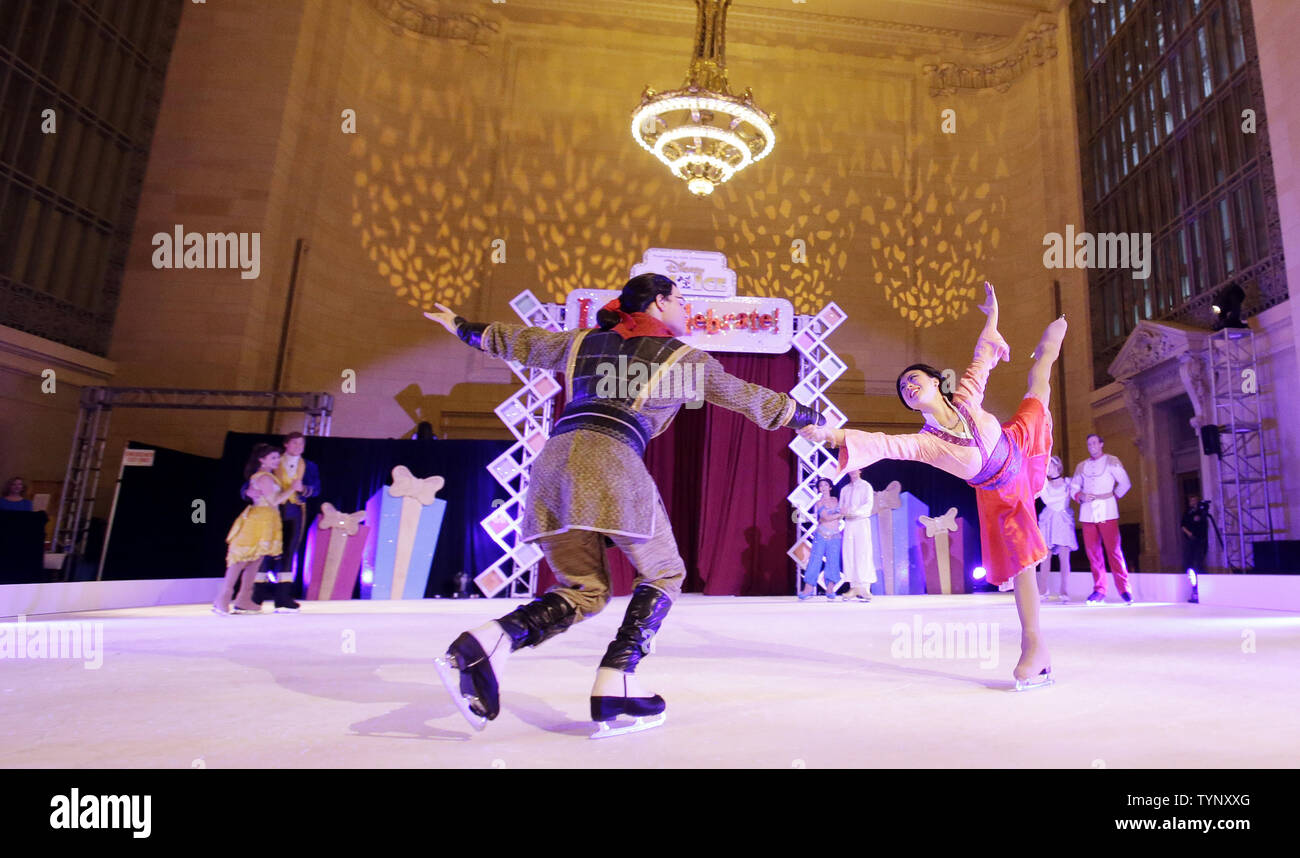 Disney on Ice performs on a 2,000 square foot, synthetic ice rink in ...