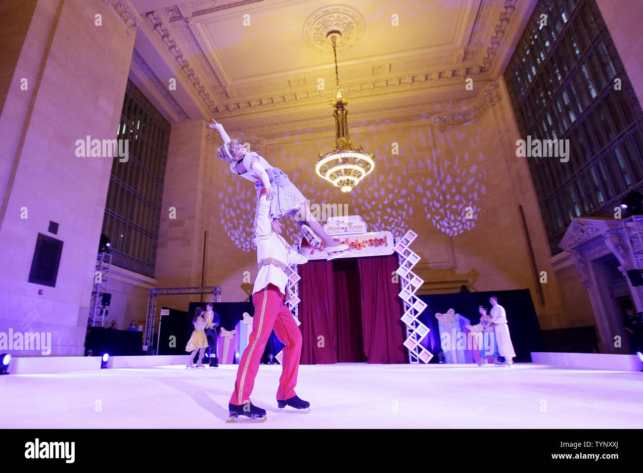 Disney on Ice performs on a 2,000 square foot, synthetic ice rink in ...