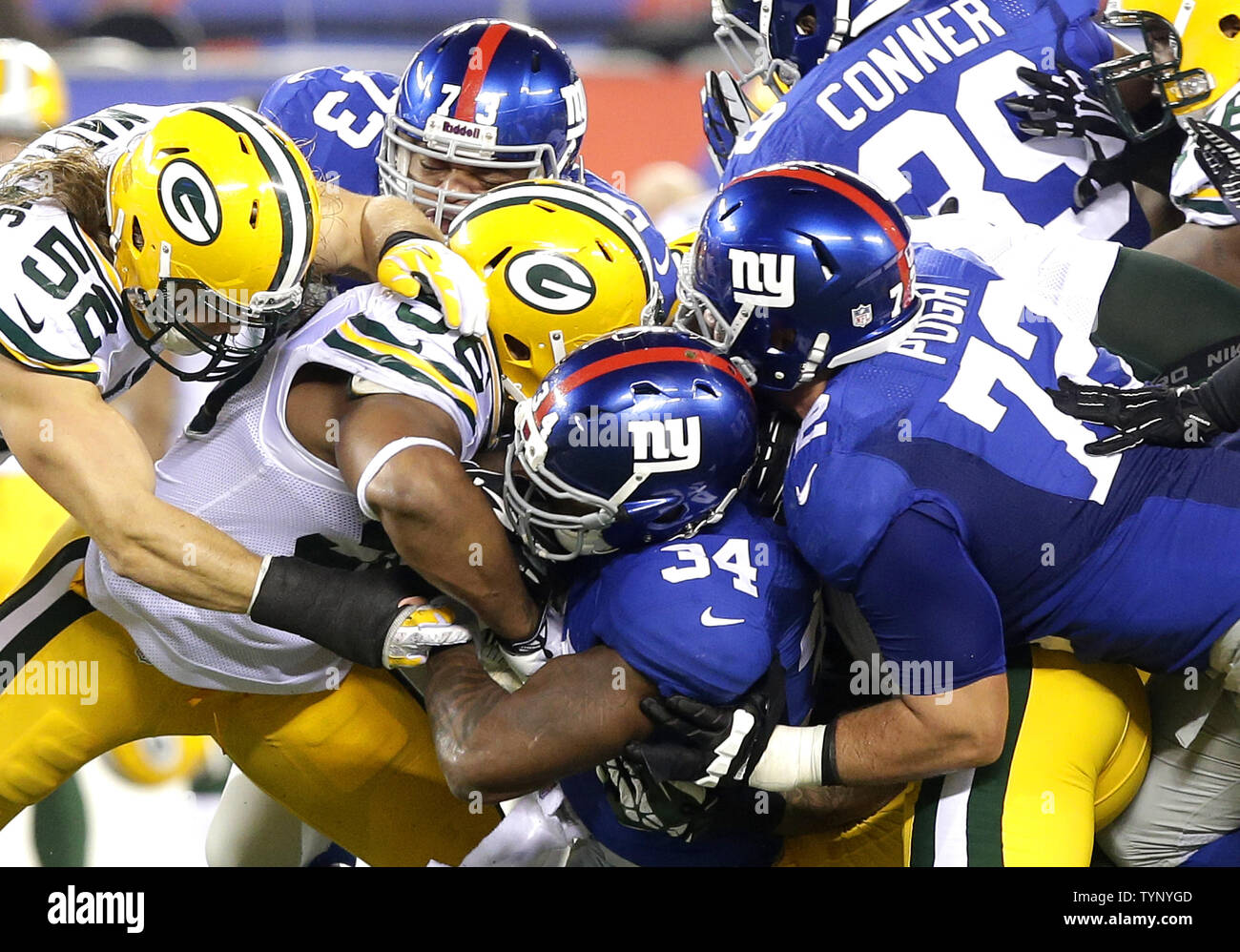 The Green Bay Packers Mike Neal makes a face as the final minutes wind down in the fourth quarter against the San Francisco 49ers in the NFC Divisional Playoff on Saturday January
