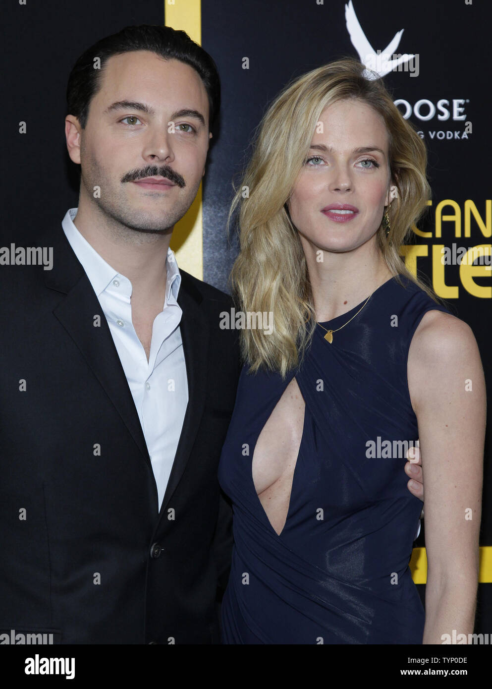 Jack Huston and Shannan Click arrive on the red carpet at the American