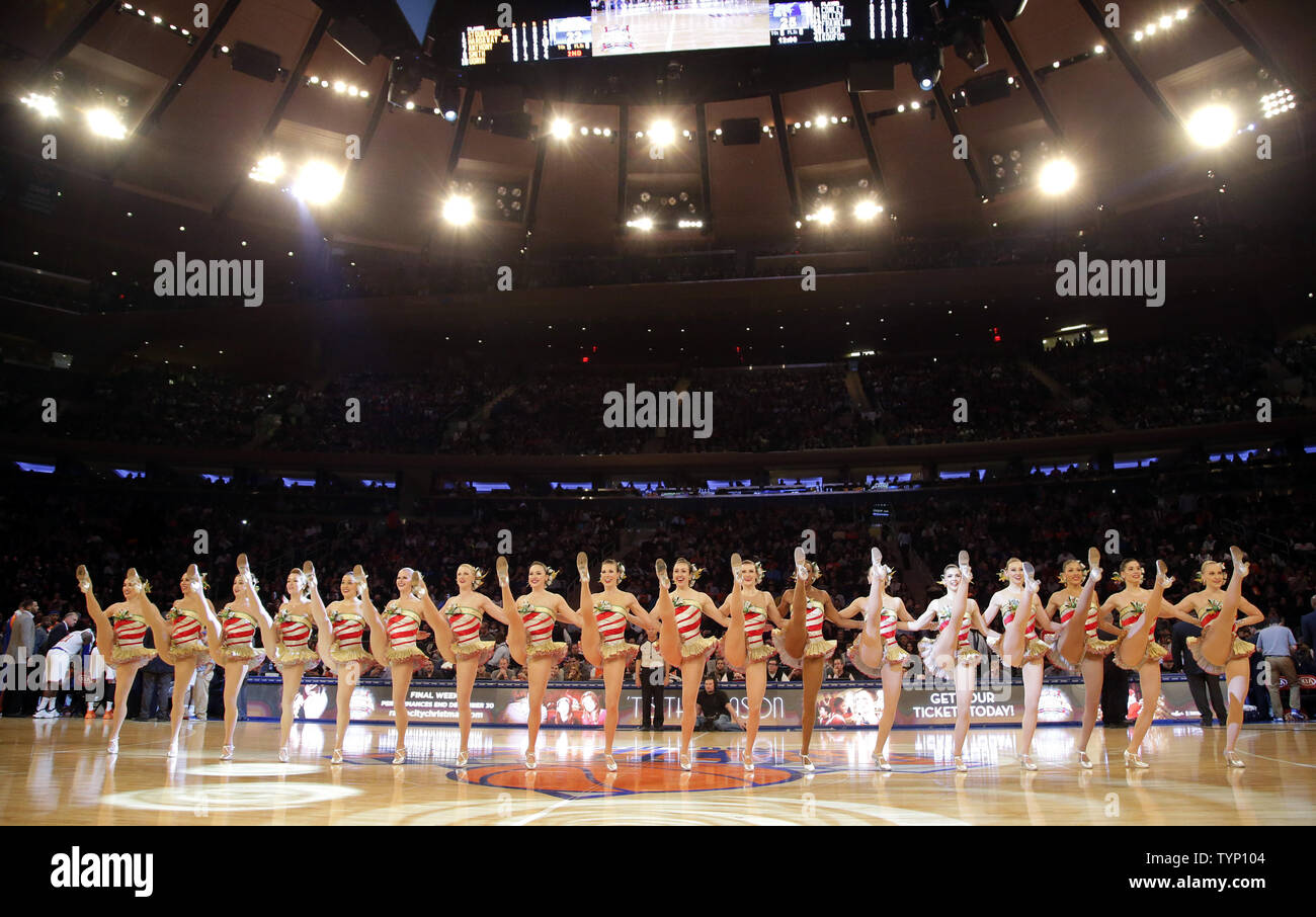 The Radio City Rockettes Perform In A Time Out When The New York Knicks Play The