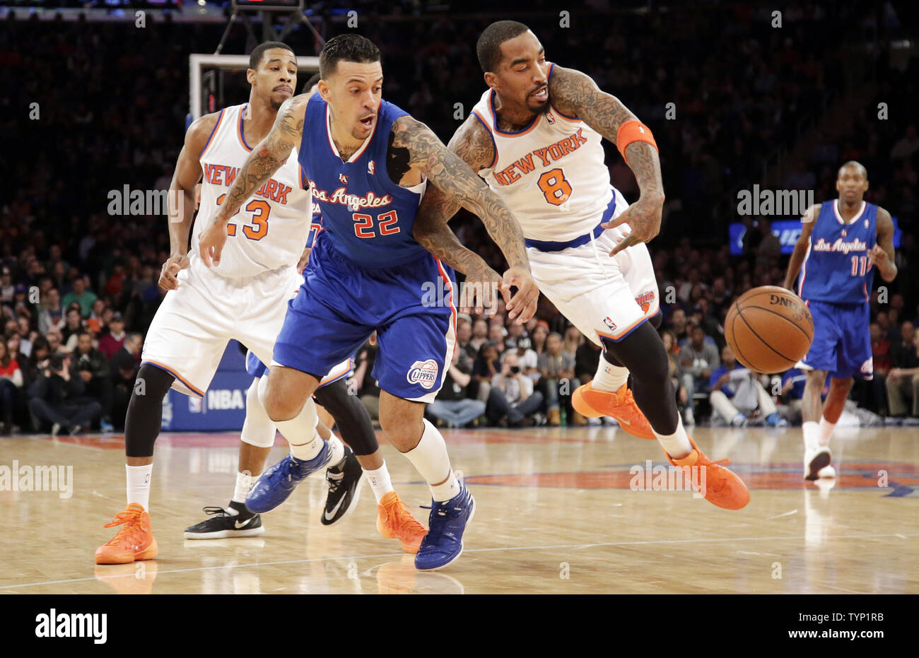 New York Knicks J.R. Smith and Los Angeles Clippers Matt Barnes ...