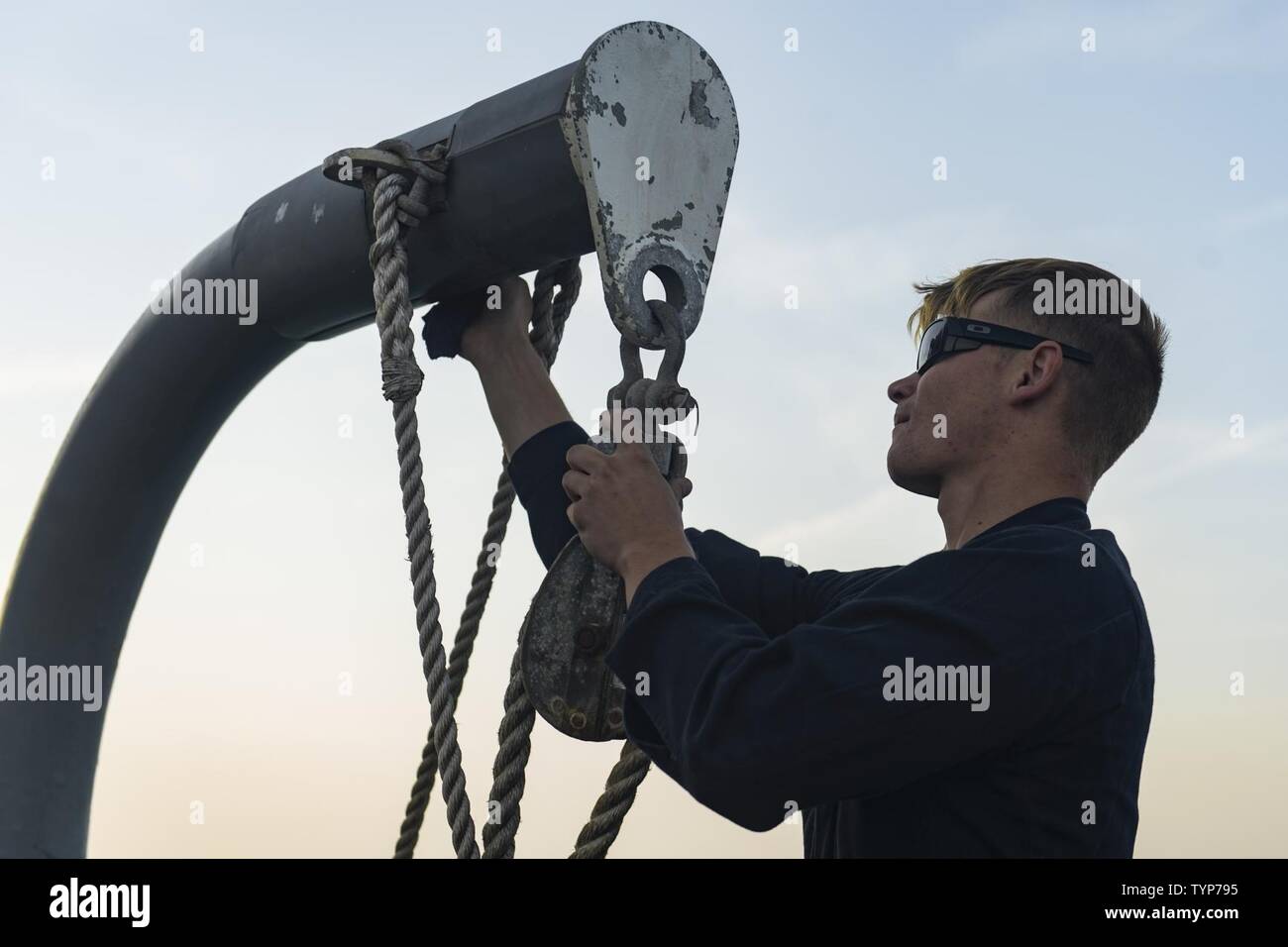 GULF (Nov. 20, 2016) Petty Officer 3rd Class Ryan Jones, assigned to