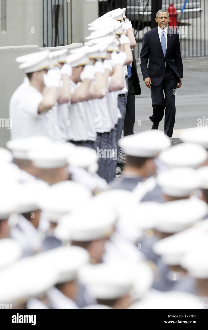 United States President Barack Obama enters before speaking at the West ...