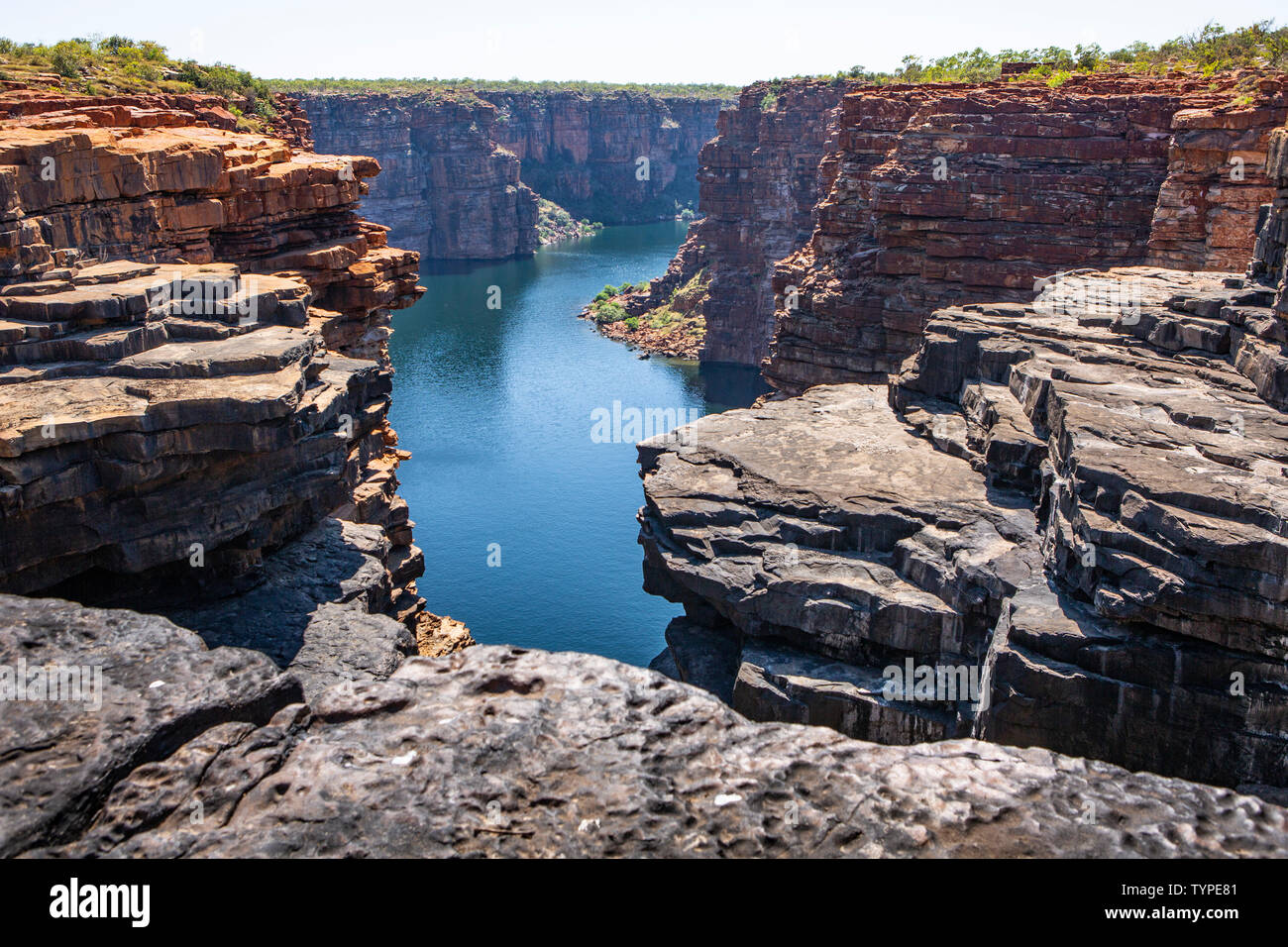 overview of King George River gorge in the Kimberleys in Western Australia Stock Photo