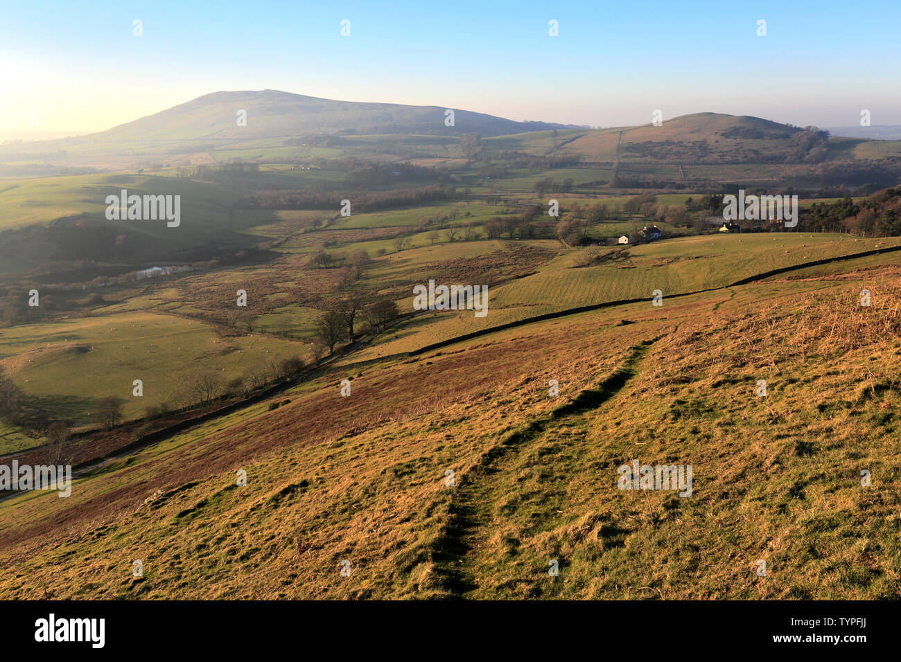 Misty view over the Ulldale fells, Lake District National Park, Cumbria, England, UK Stock Photo