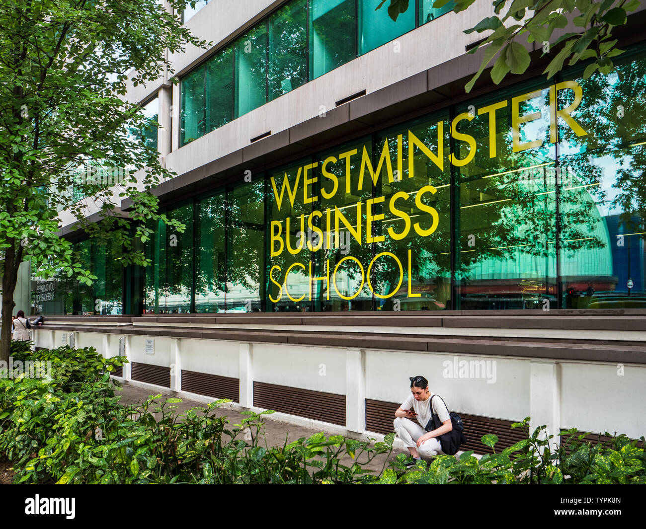 Westminster Business School on Marylebone Road London UK. Westminster Business School (WBS) is the business school of the University of Westminster. Stock Photo