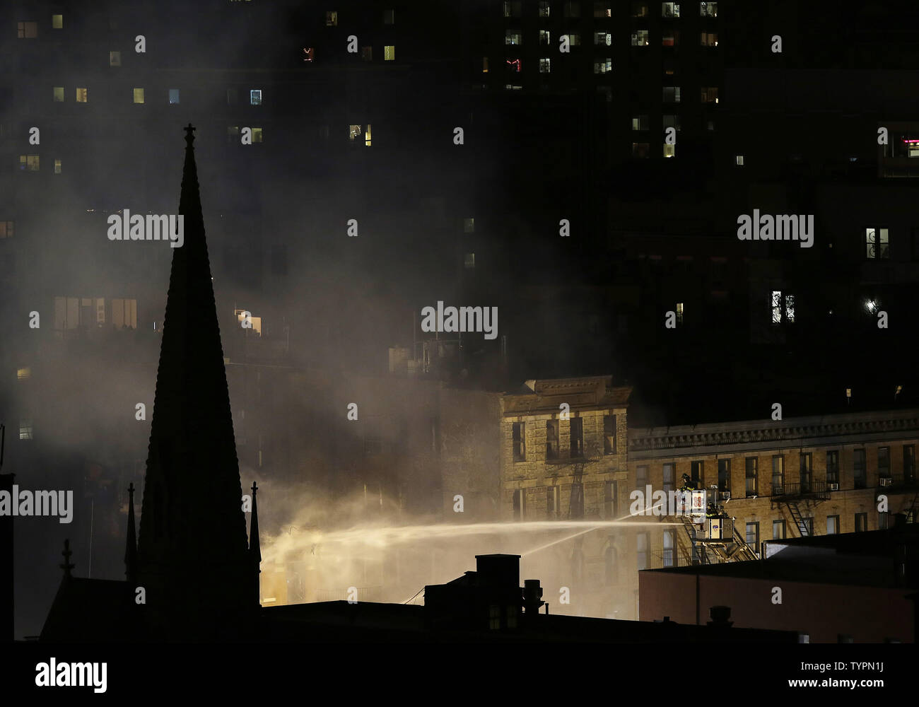 After an explosion caused them to collapse hi-res stock photography and ...
