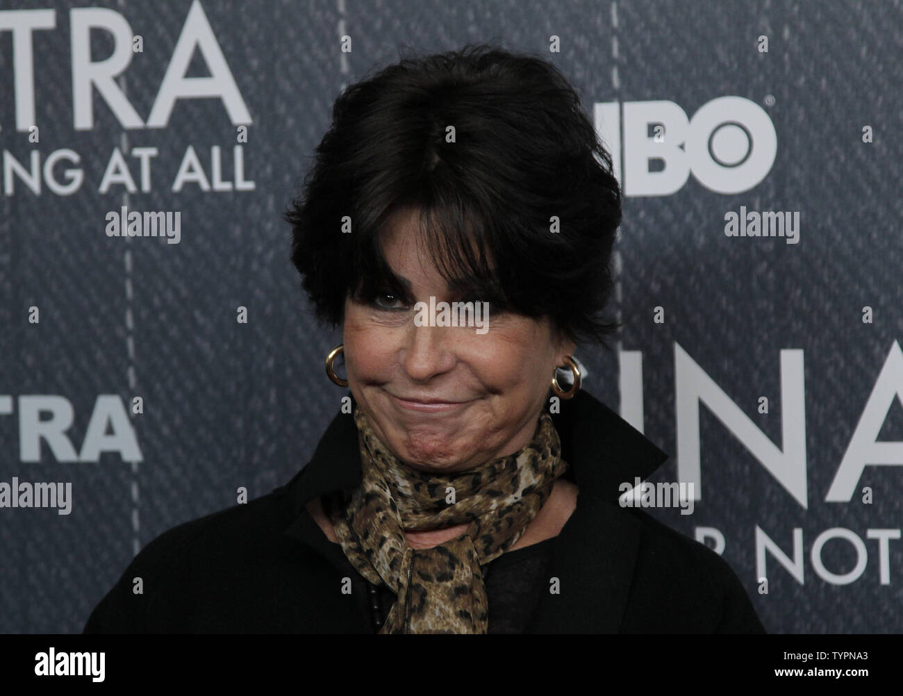 Tina Sinatra arrives on the red carpet when HBO Presents the New York Premiere of 'Sinatra All or Nothing at All' at the Time Warner Center in New York City on March 31, 2015.    Photo by John Angelillo/UPI Stock Photo