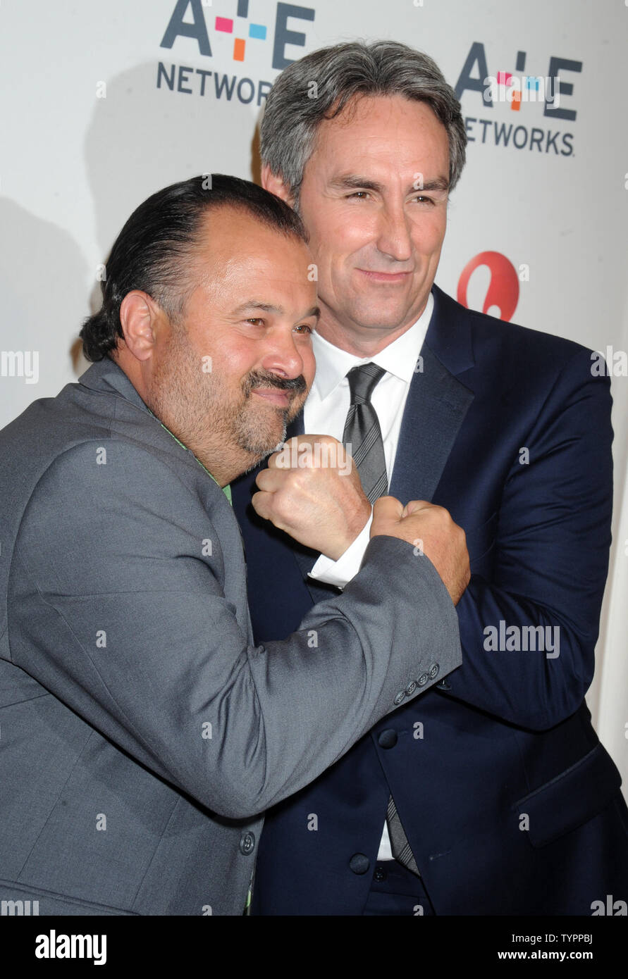 Frank Fritz and Mike Wolfe arrive on the red carpet at the 2015 A+E Network Upfront at Park Avenue Armory in New York City on April 30, 2015.     Photo by Dennis Van Tine/UPI Stock Photo