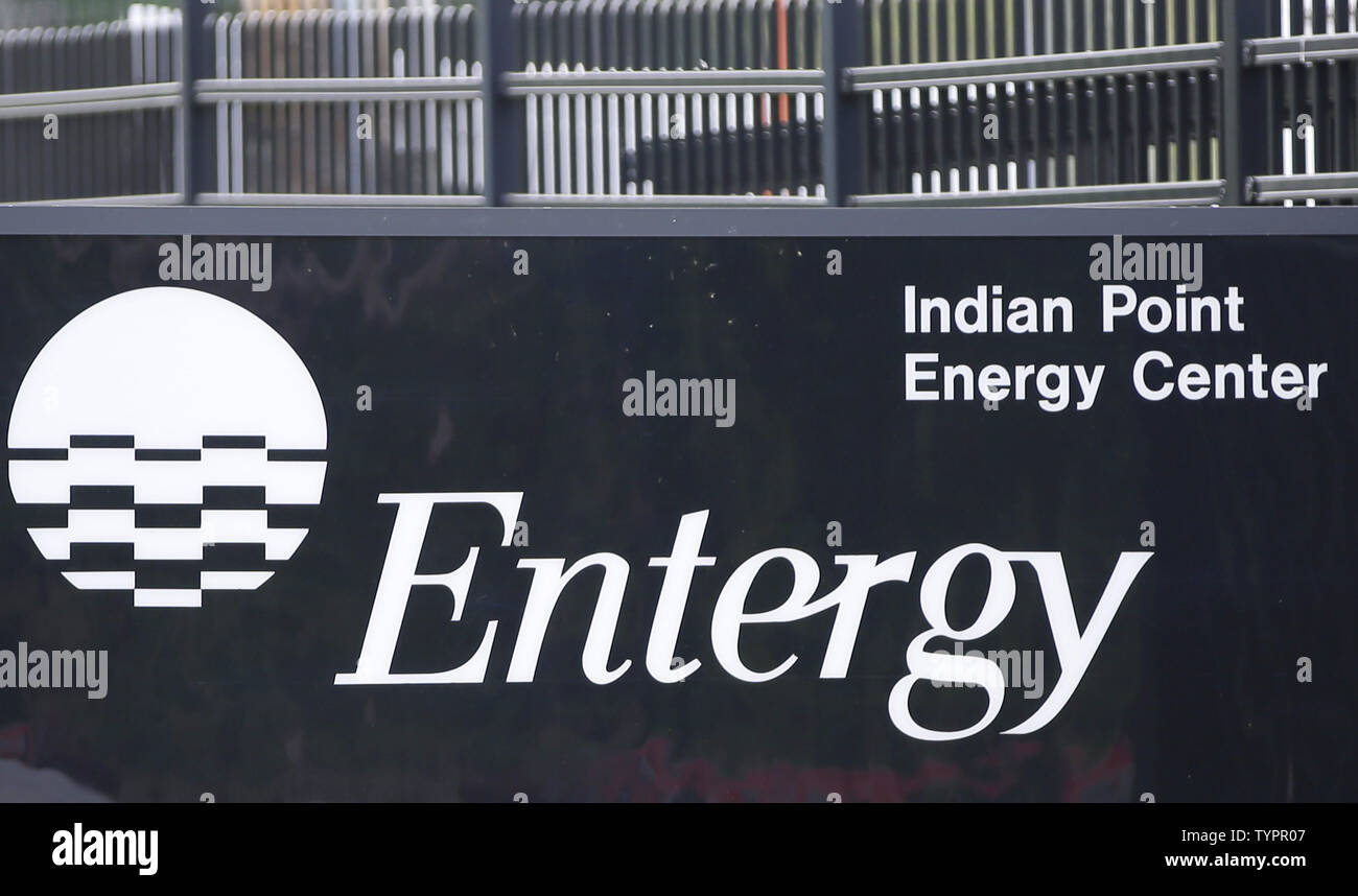 The entrance to the Indian Point Nuclear Power Plant stands near the