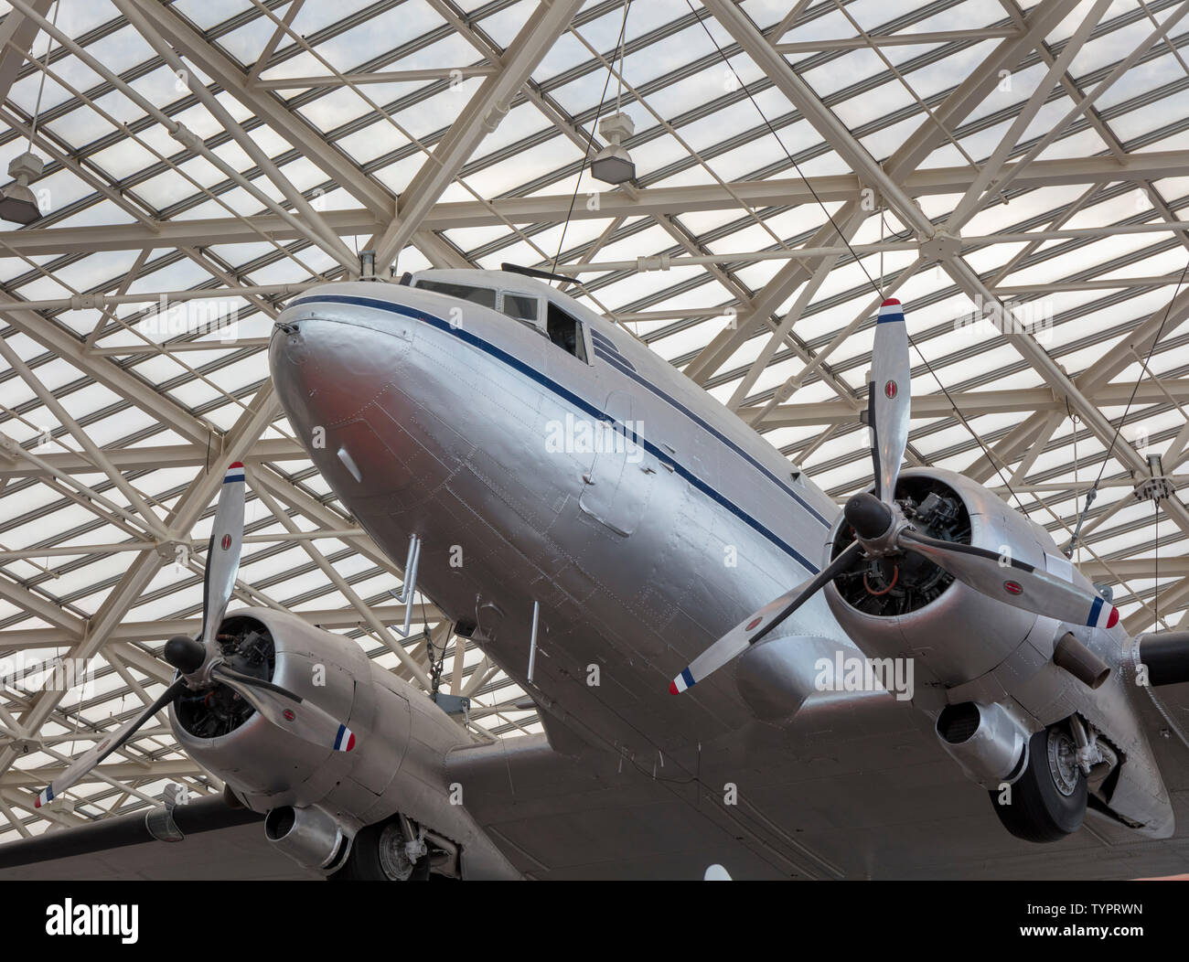 Douglas DC-3,  Boeing Museum of Flight, Boeing Field, Tukwila, Washington State, USA Stock Photo