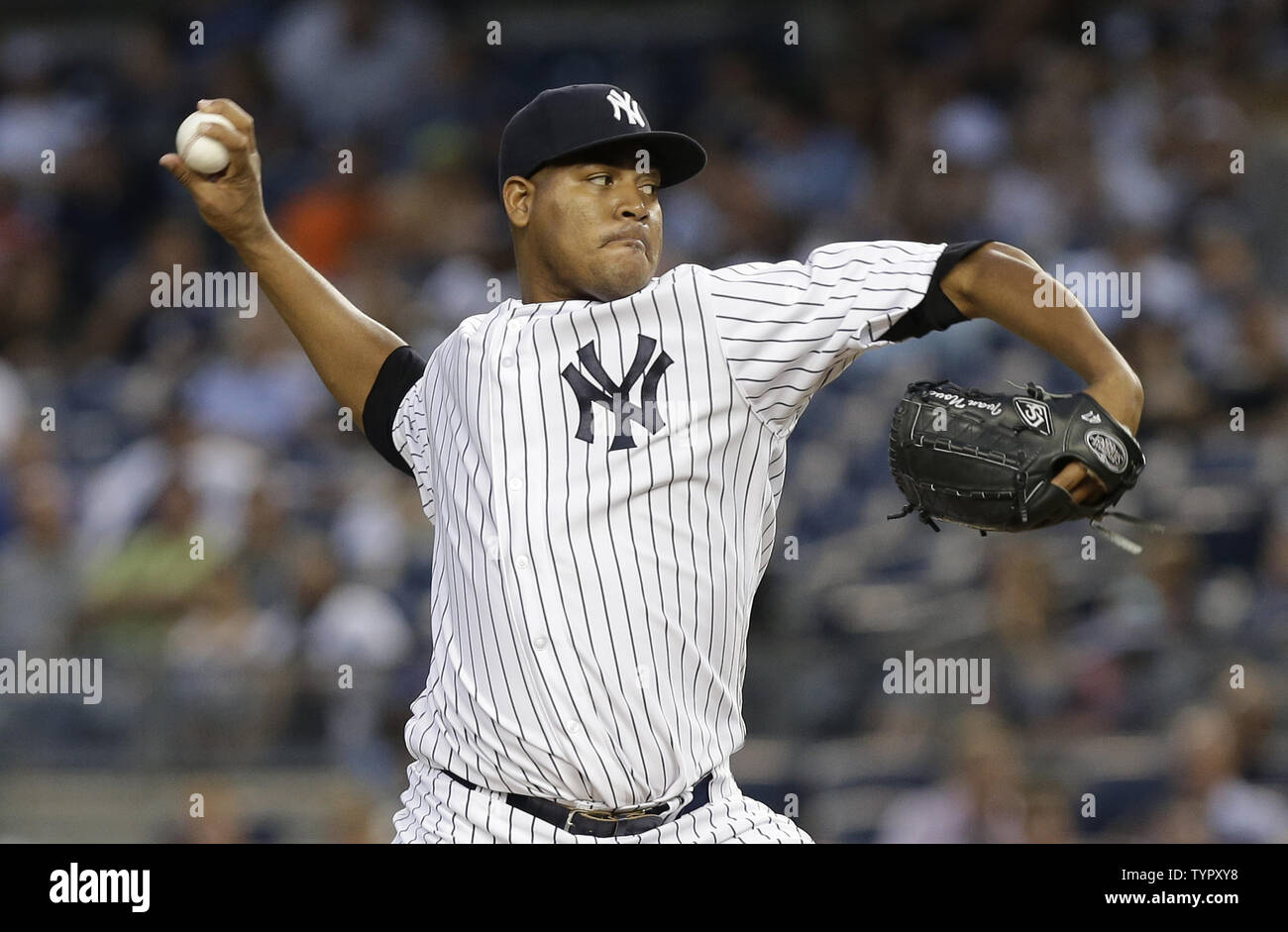 New York Yankees starting pitcher Ivan Nova throws a pitch in the 2nd