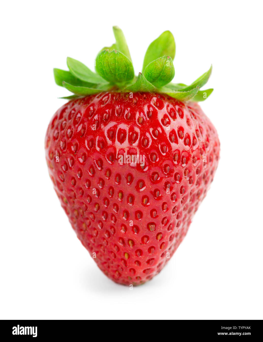 Strawberry isolated on white background. Fresh ripe fruit closeup Stock ...