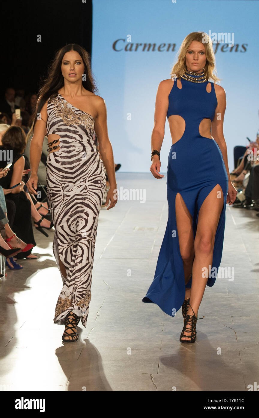 Lima and Toni Garn walk the runway at the FTL Moda Show during New York Fashion Week Spring/Summer 2016 Collections in New York City on September 13, 2015. by