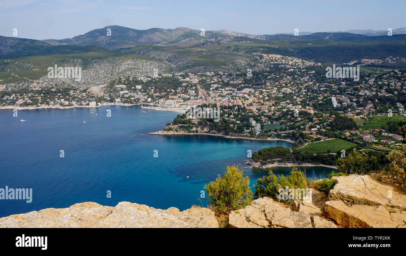 The Bay Of Cassis And Cassis Harbor Seen From The Cape Canaille