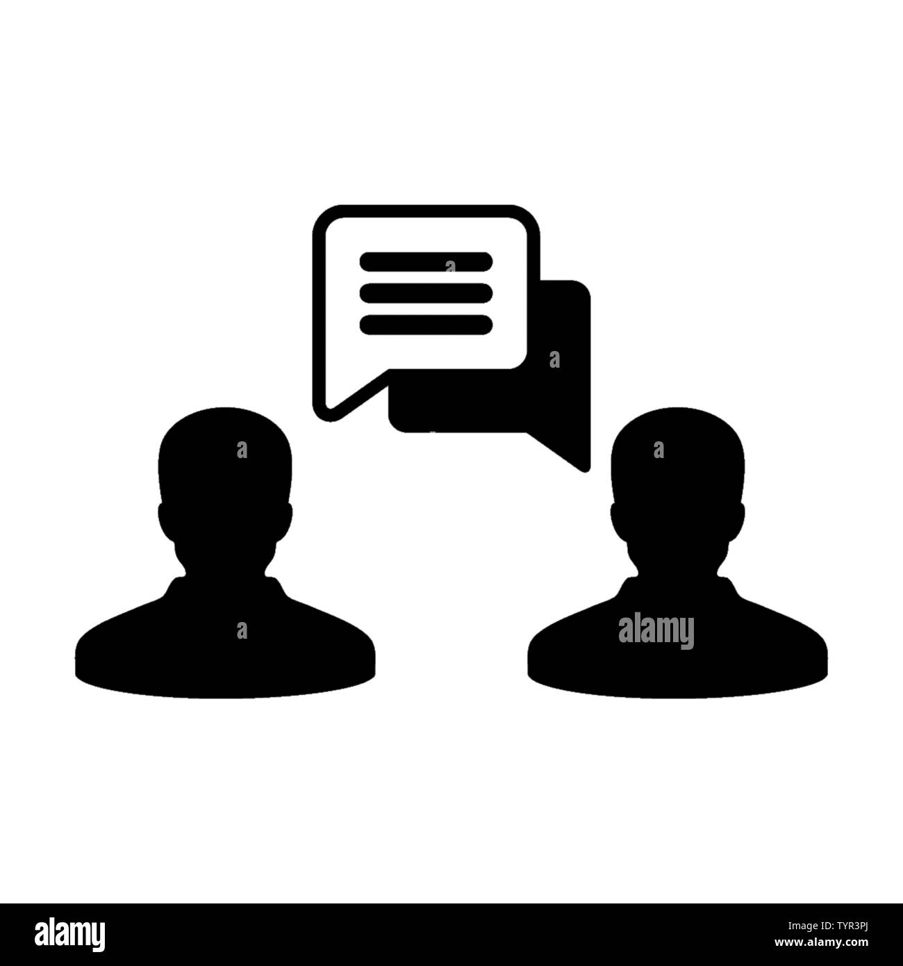Ask icon vector male person profile avatar with speech bubble symbol ...