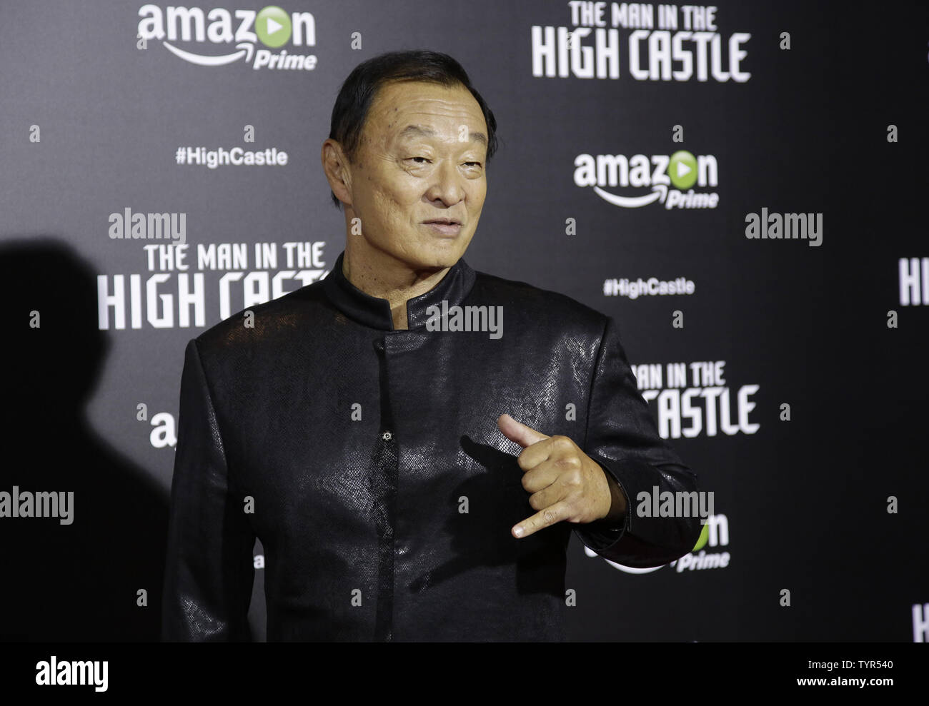 Cary-Hiroyuki Tagawa arrives on the red carpet at the New York Series Premiere of 'The Man In The High Castle' at Alice Tully Hall on November 2, 2015 in New York City.      Photo by John Angelillo/UPI Stock Photo