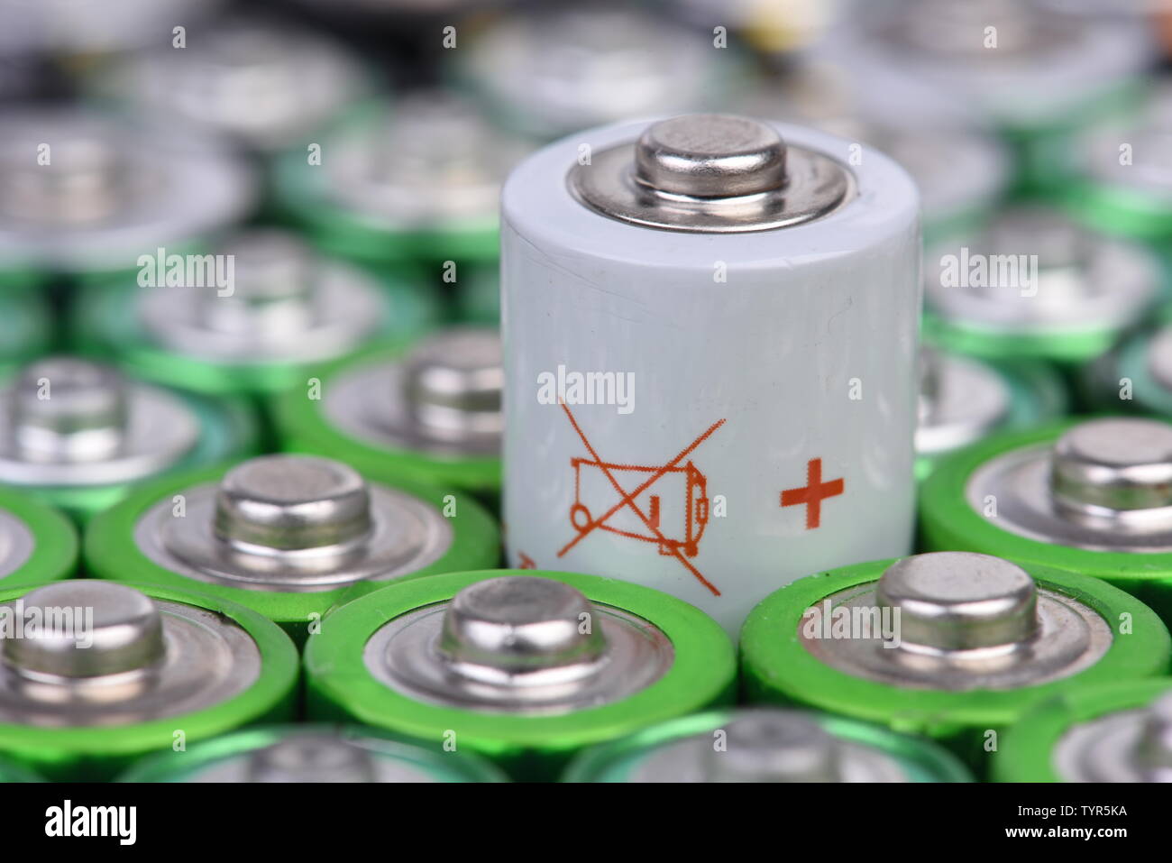 Used battery recycling electronic waste Stock Photo Alamy