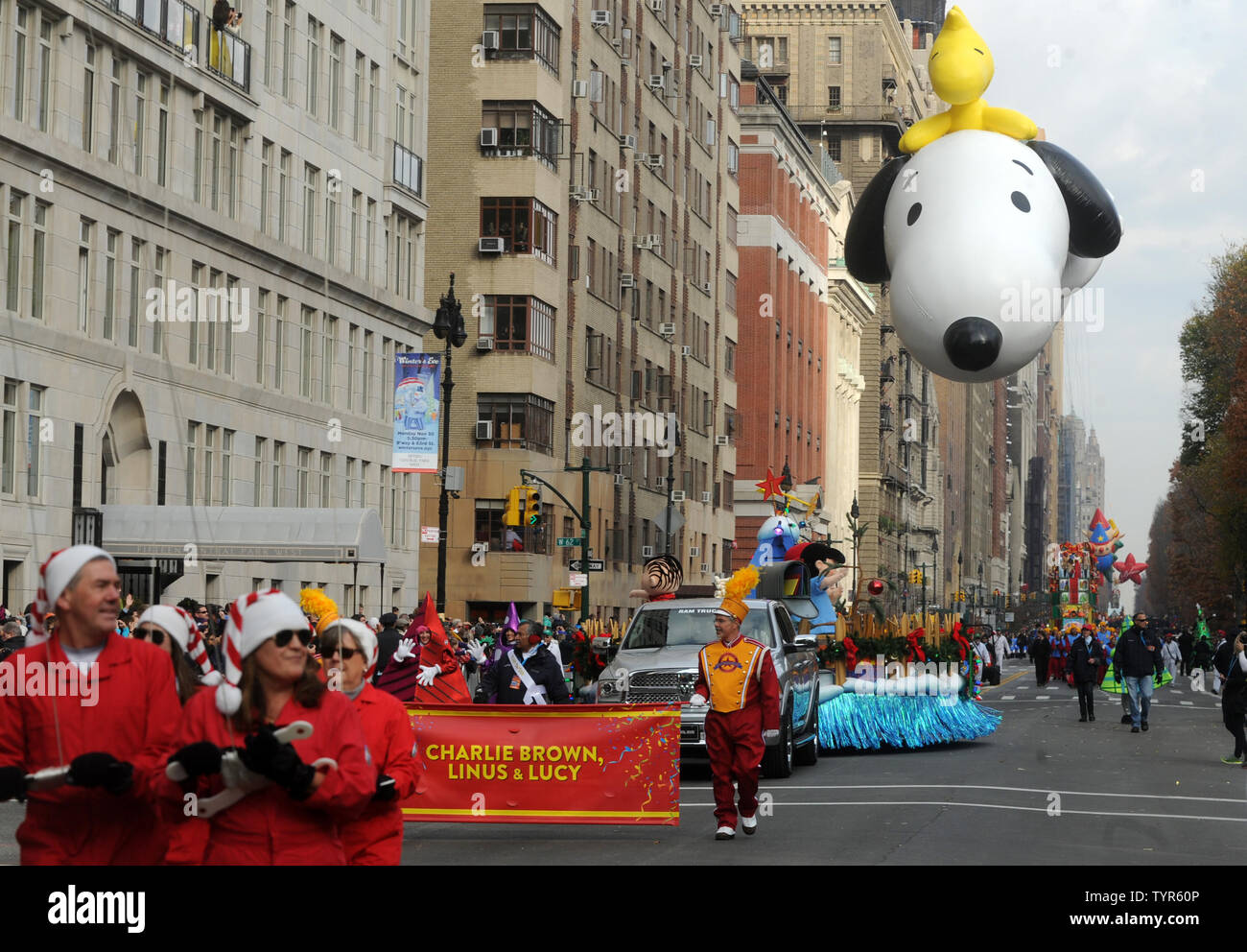 The Snoopy Balloon Makes Its Way Down The Parade Route At The 89th Macy 