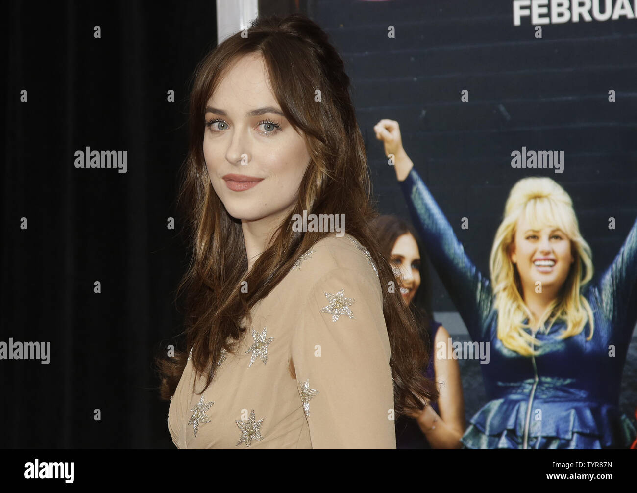 Dakota Johnson arrives on the red carpet at the New York Premiere of How To Be Single at the NYU Skirball Center on February 3, 2016 in New York City.    Photo by John Angelillo/UPI Stock Photo