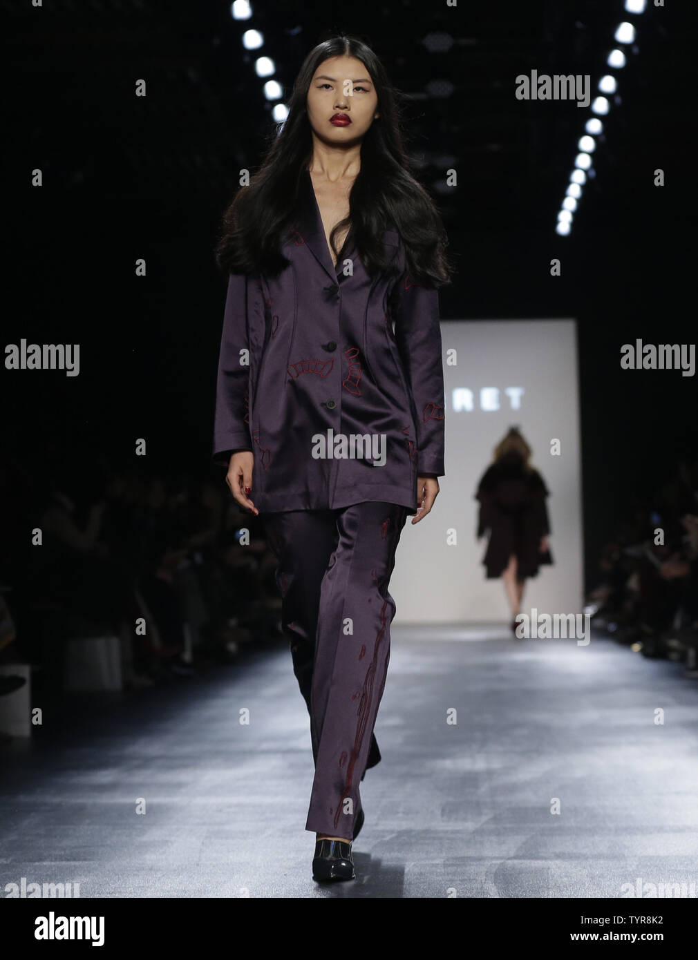 A Model Walks On The Runway At The Concept Korea Fashion Show Fall 16 Collection At Skylight At Moynihan Station During Fall 16 New York Fashion Week On February 12 16 In