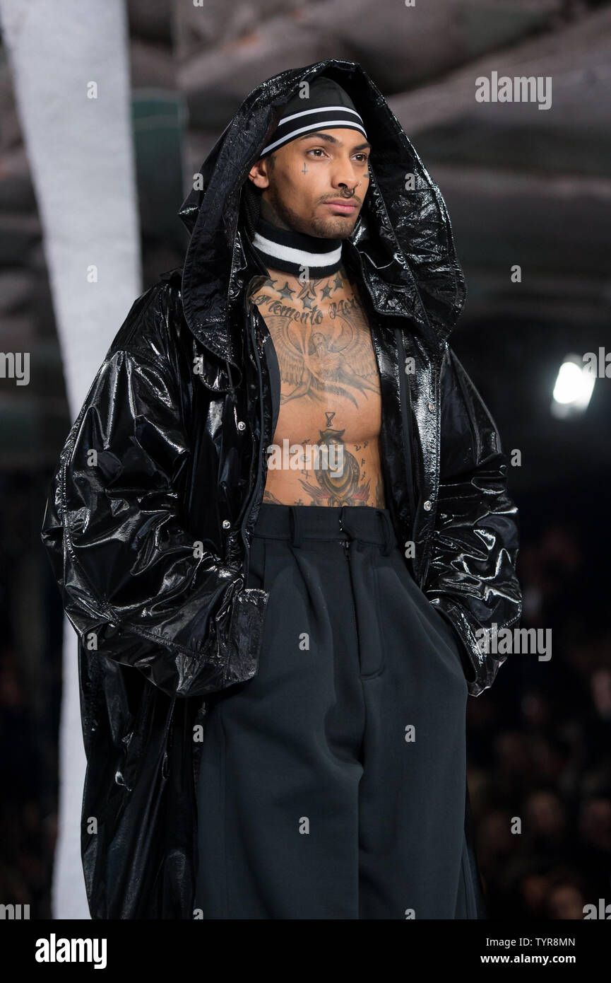 A model on the runway at the FENTY PUMA by Rihanna 2016 Collection at 23  Wall Street during Fall 2016 New York Fashion Week on February 12, 2016 in  New York City.