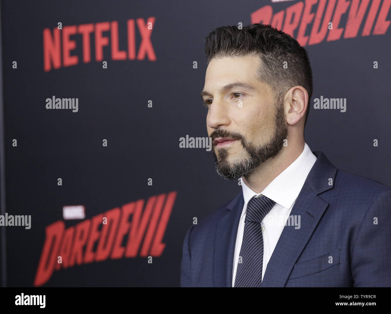 Jon Bernthal arrives on the red carpet at the Daredevil Season 2 Premiere at AMC Loews Lincoln Square 13 theater on March 10, 2016 in New York City.    Photo by John Angelillo/UPI Stock Photo