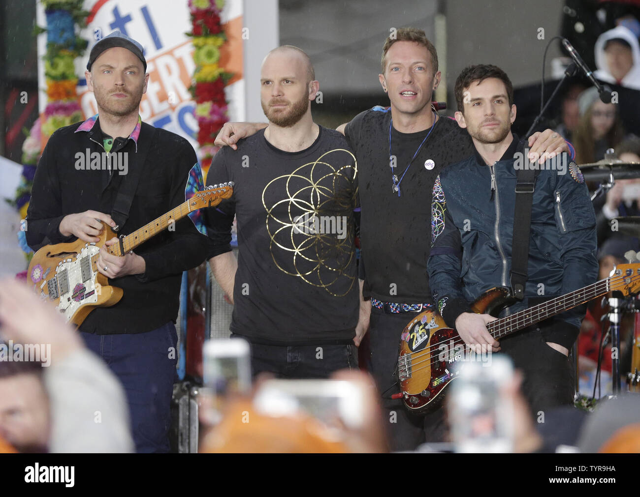 Will Champion, Guy Berryman, Chris Martin and Jonny Buckland of Coldplay  attend the Capital FM Jingle Bell Ball 2015 at the O2 Arena, London Stock  Photo - Alamy