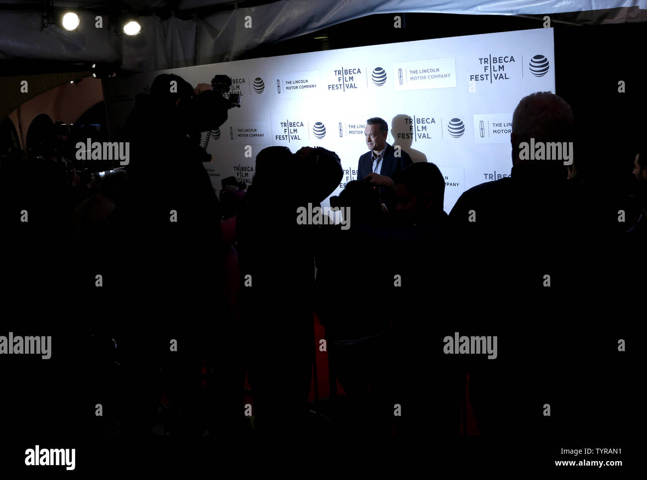 Tom Hanks arrives on the red carpet at the 'A Hologram for the King