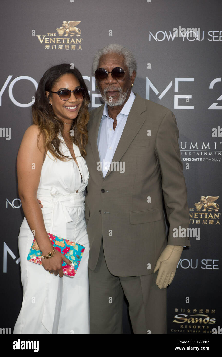 Alexis Freeman and Morgan Freeman arrive at the 'Now You See Me 2' world premiere, Monday, June 6, 2016 in New York City.   Photo by Bryan R. Smith/UPI Stock Photo