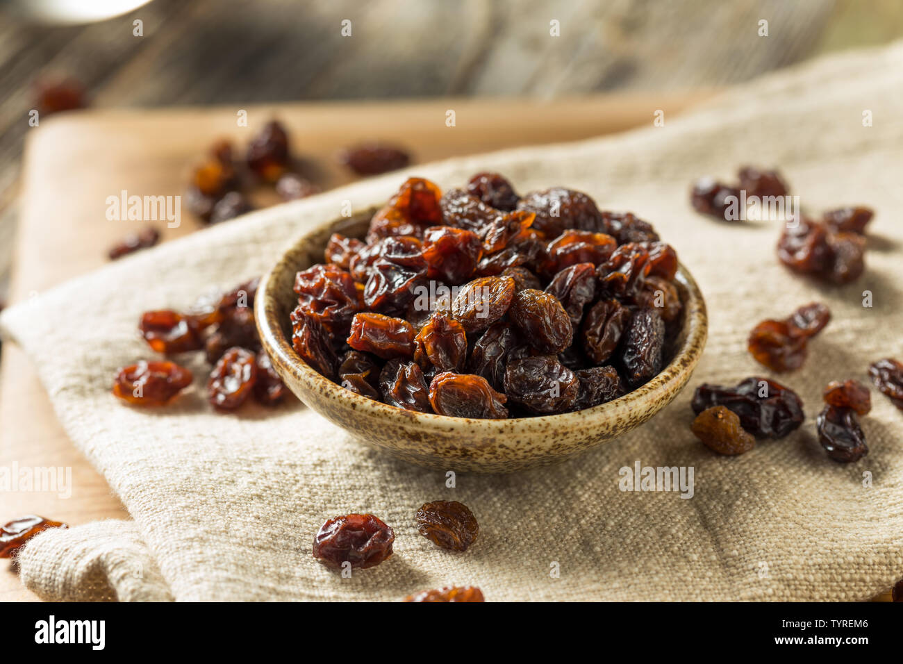 Dried brown raisins in hi-res stock photography and images - Alamy