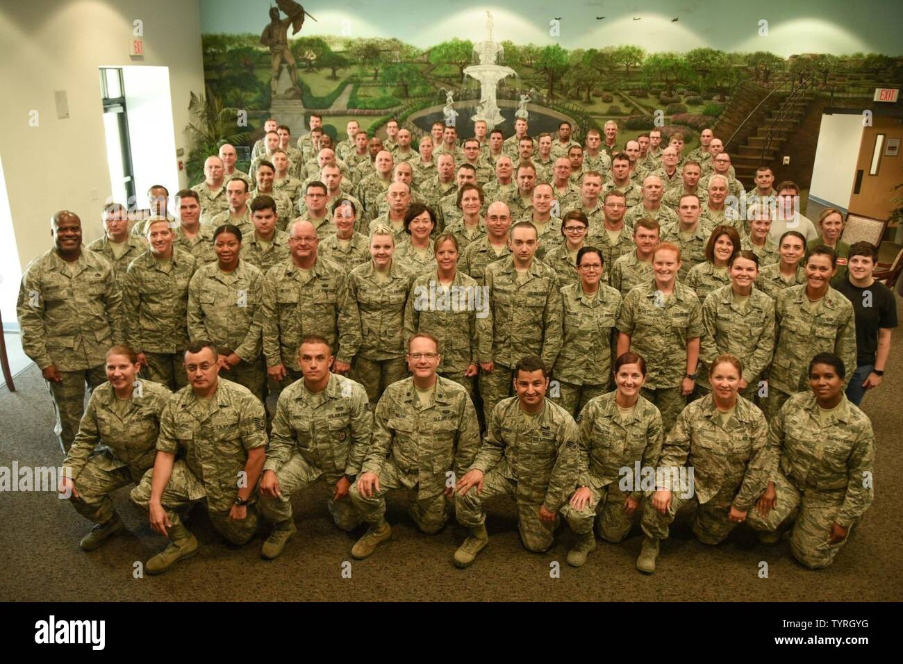 Members of the 118th Wing pose for a group photo during their annual ...