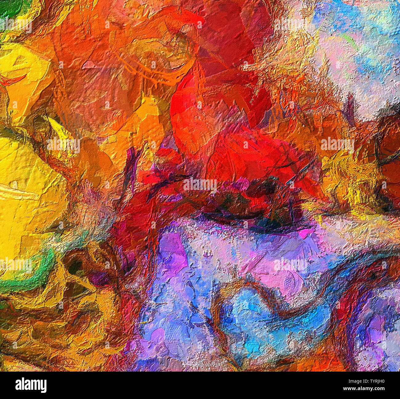 Colorful abstract brush strokes painting. Vivid artistic background. Modern  dynamic pattern. Artwork for creative graphic design Stock Photo - Alamy