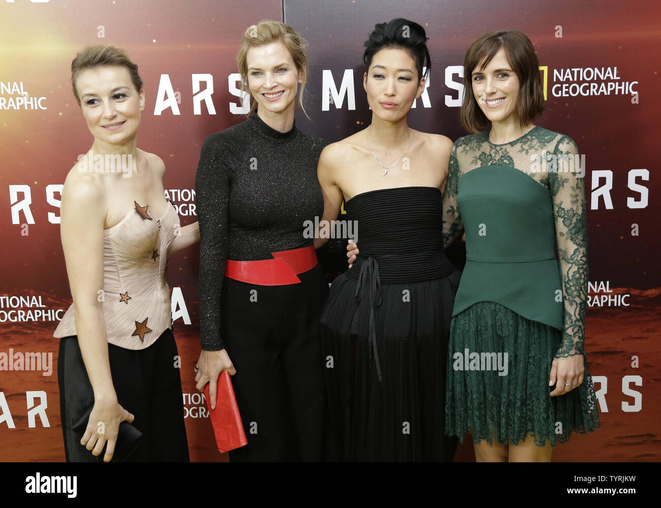 Anamaria Marinca, Cosima Shaw, Jihae and Clementine Poidatz arrive on the red carpet at the National Geographic Channel 'MARS' New York Premiere on October 26, 2016 in New York City    Photo by John Angelillo/UPI Stock Photo