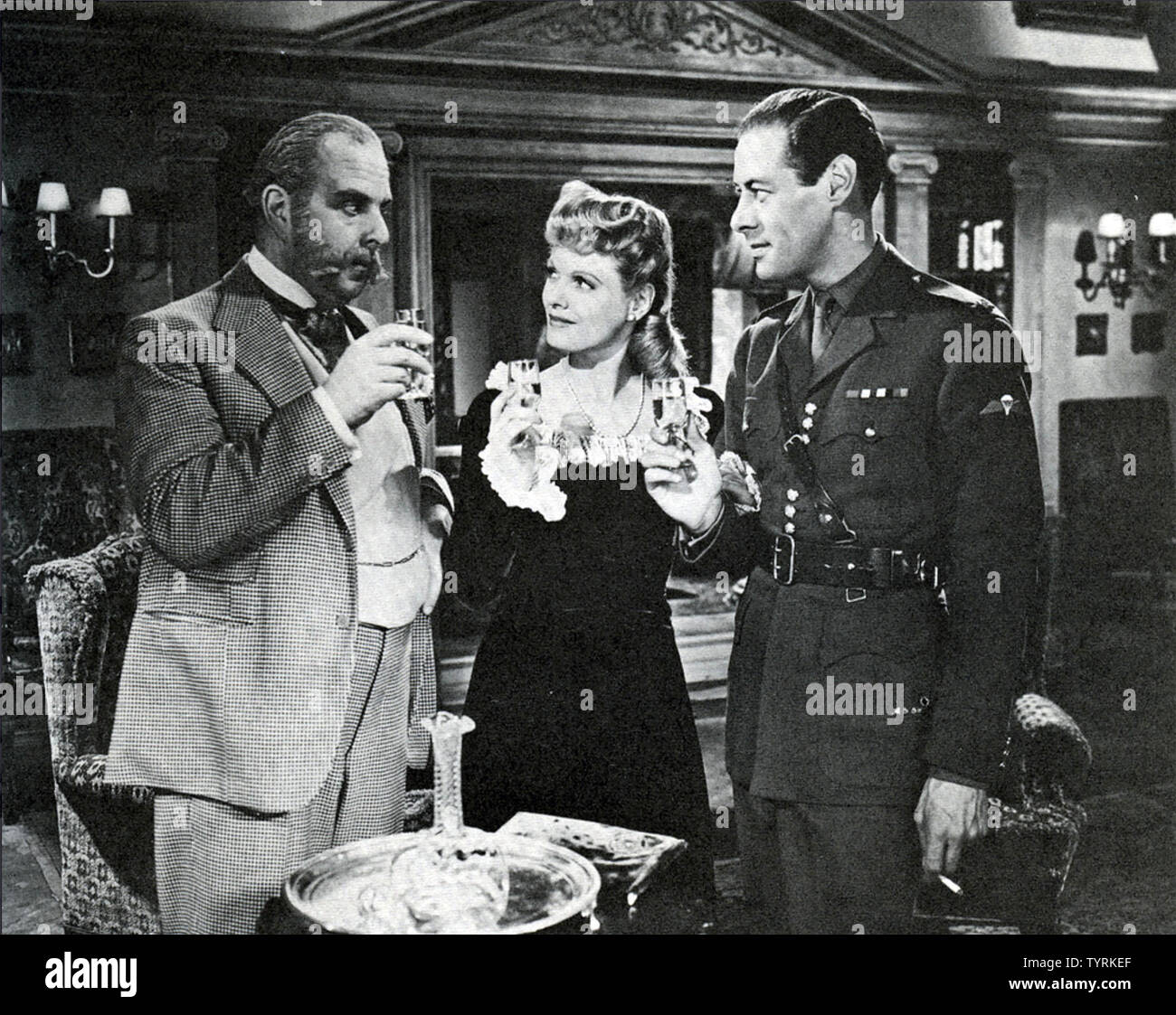 A YANK IN LONDON aka I LIVE IN GROSVENOR SQUARE 1945 ABPC film with from left: Robert Morley, Anna Neagle, Rex Harrison Stock Photo