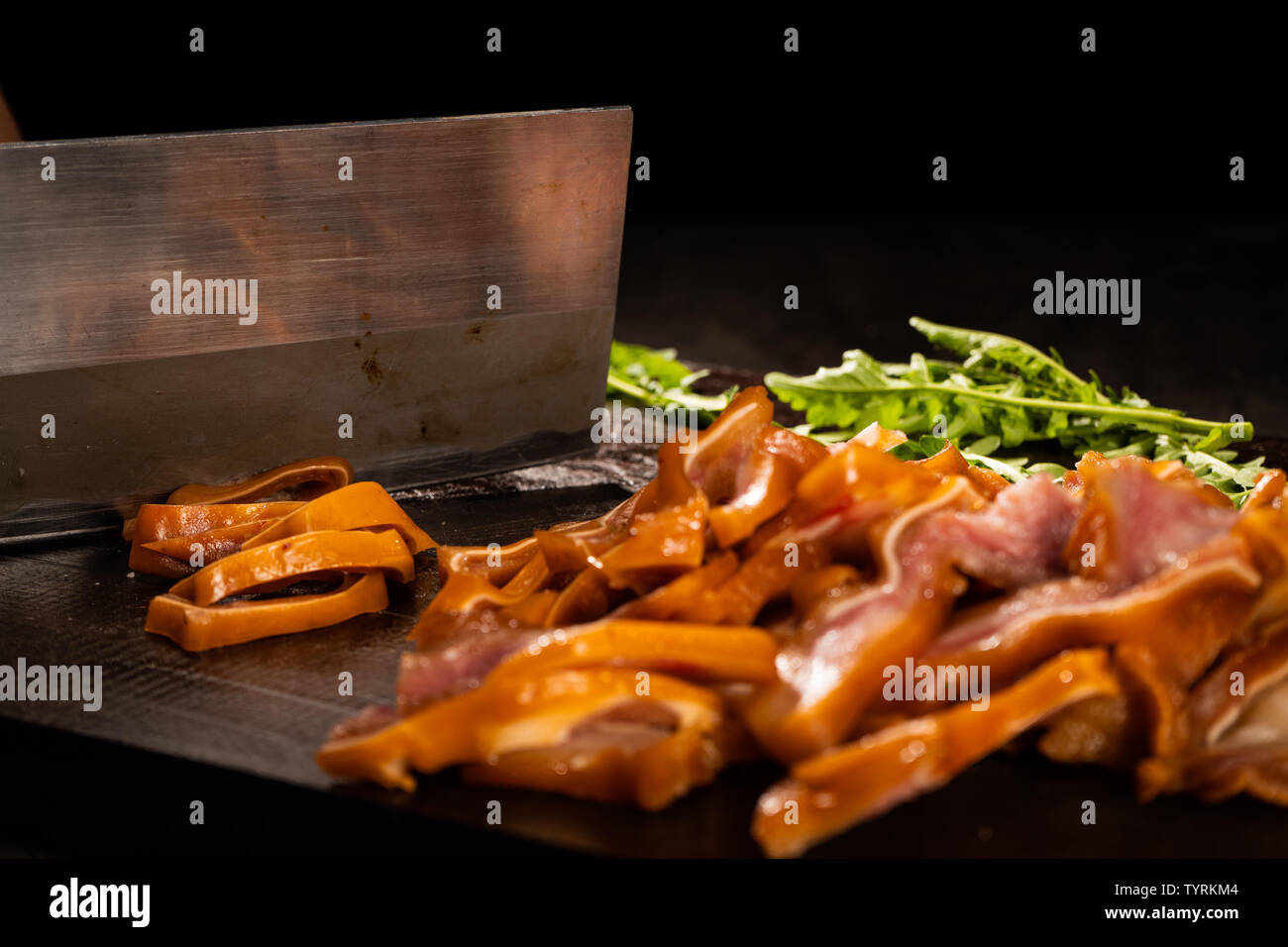 Northeast specialty classic coleslaw pig ear Stock Photo Alamy