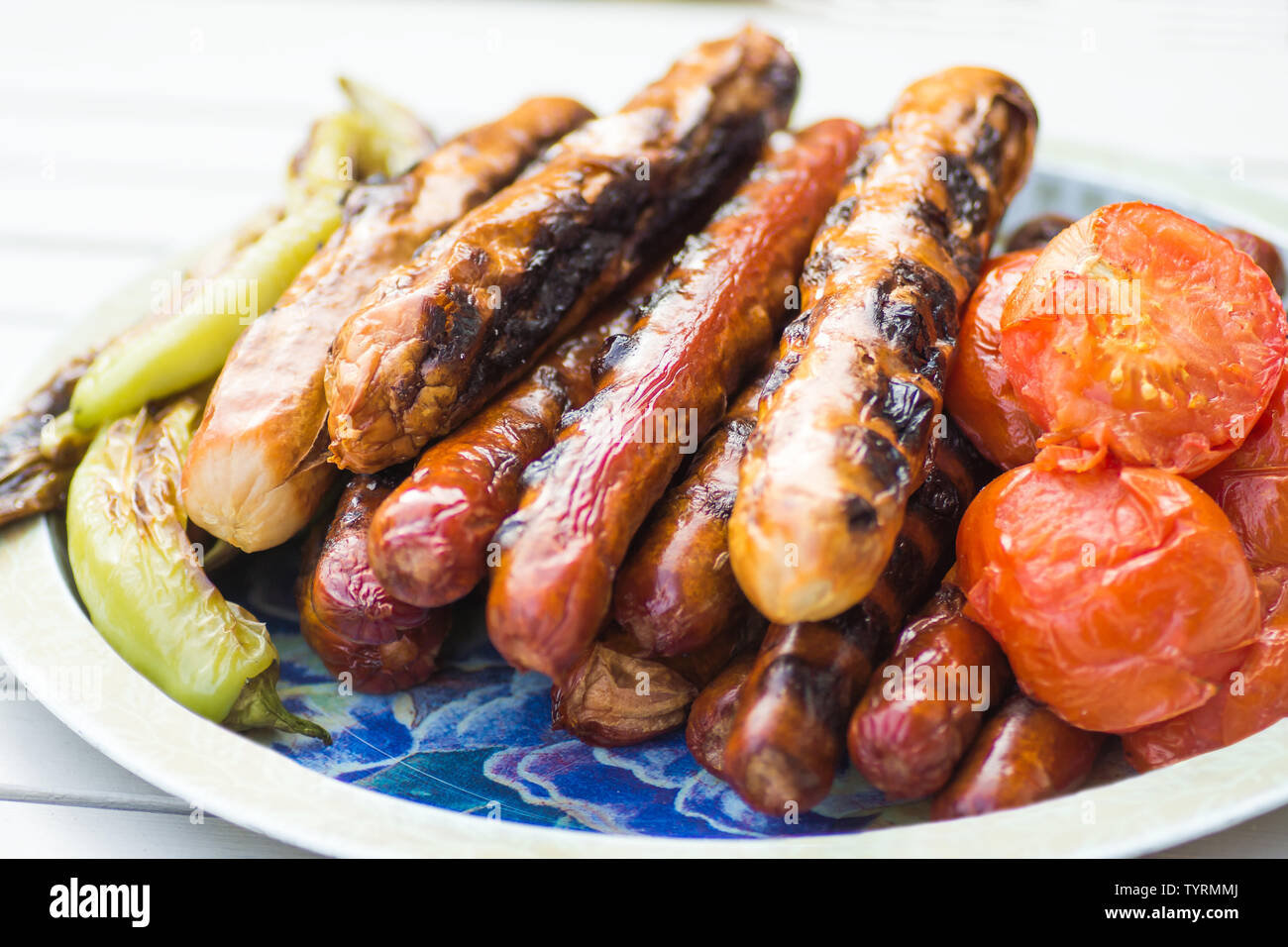 Mixed Grill Table Stock Photo Alamy