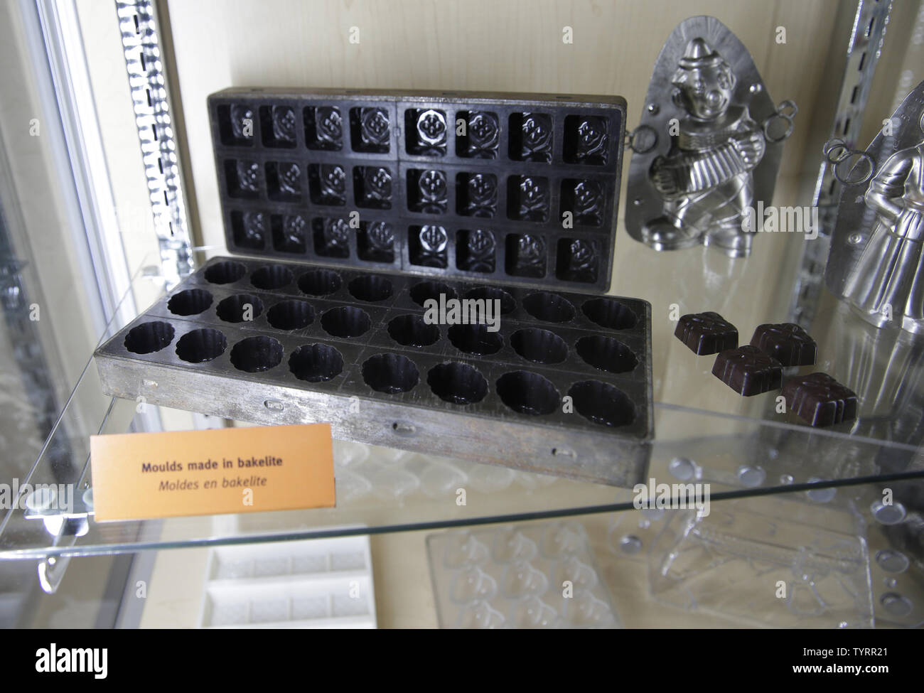 Items pertaining to the history of chocolate are on display at Choco