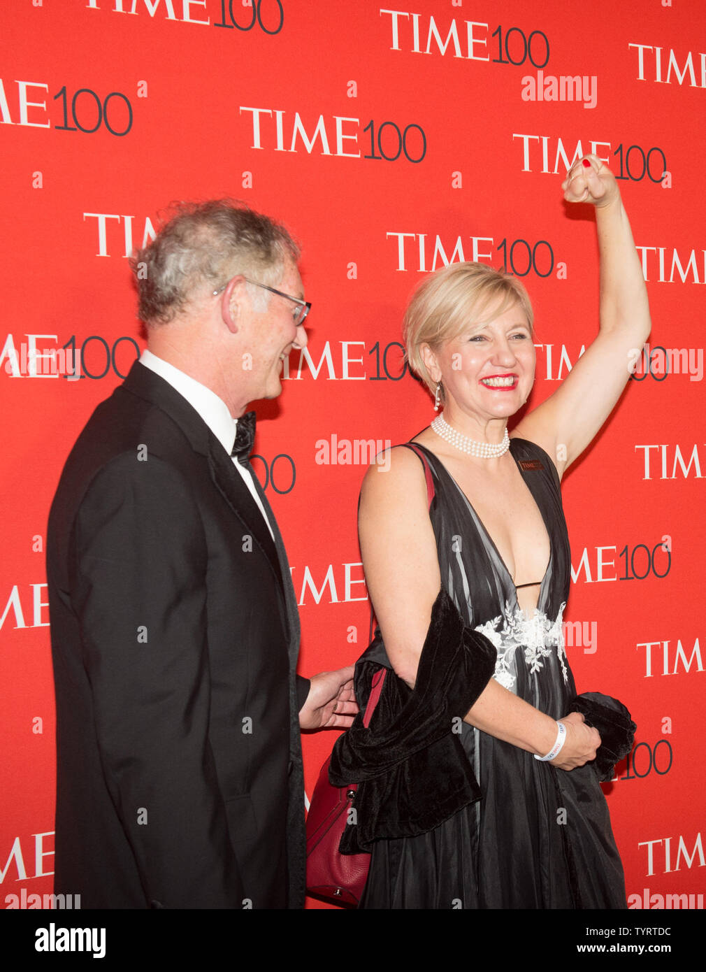 Glenda Gray, R arrives on the red carpet at the TIME 100 Gala at Frederick P. Rose Hall, Home of Jazz at Lincoln Center, in New York City on April 26, 2017. TIME 100 celebrates TIME Magazine's list of the 100 Most Influential People in the World.      Photo by Bryan R. Smith/UPI Stock Photo