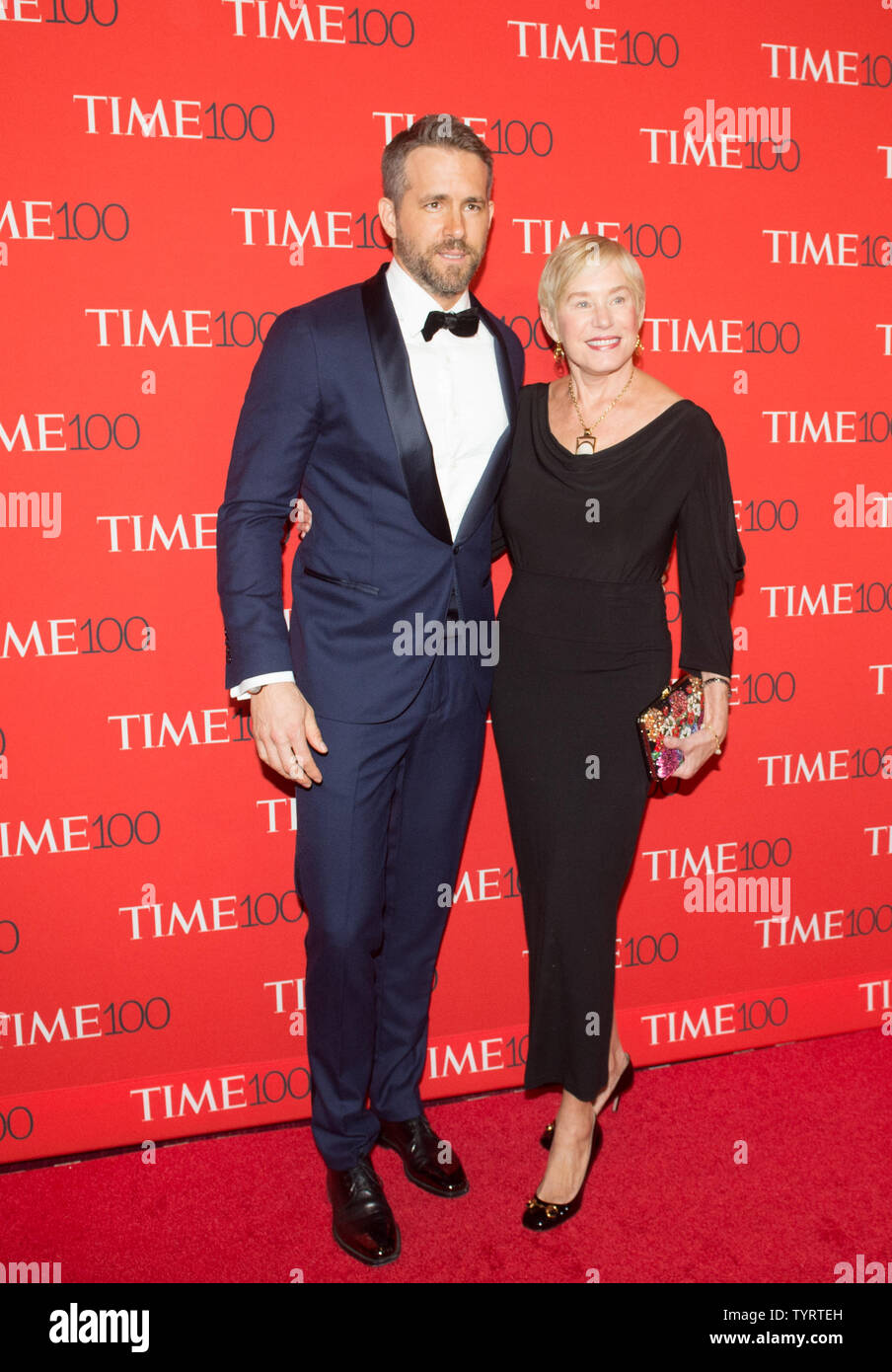 Ryan Reynolds and Tammy Reynolds arrive on the red carpet at the TIME 100  Gala at Frederick P. Rose Hall, Home of Jazz at Lincoln Center, in New York  City on April