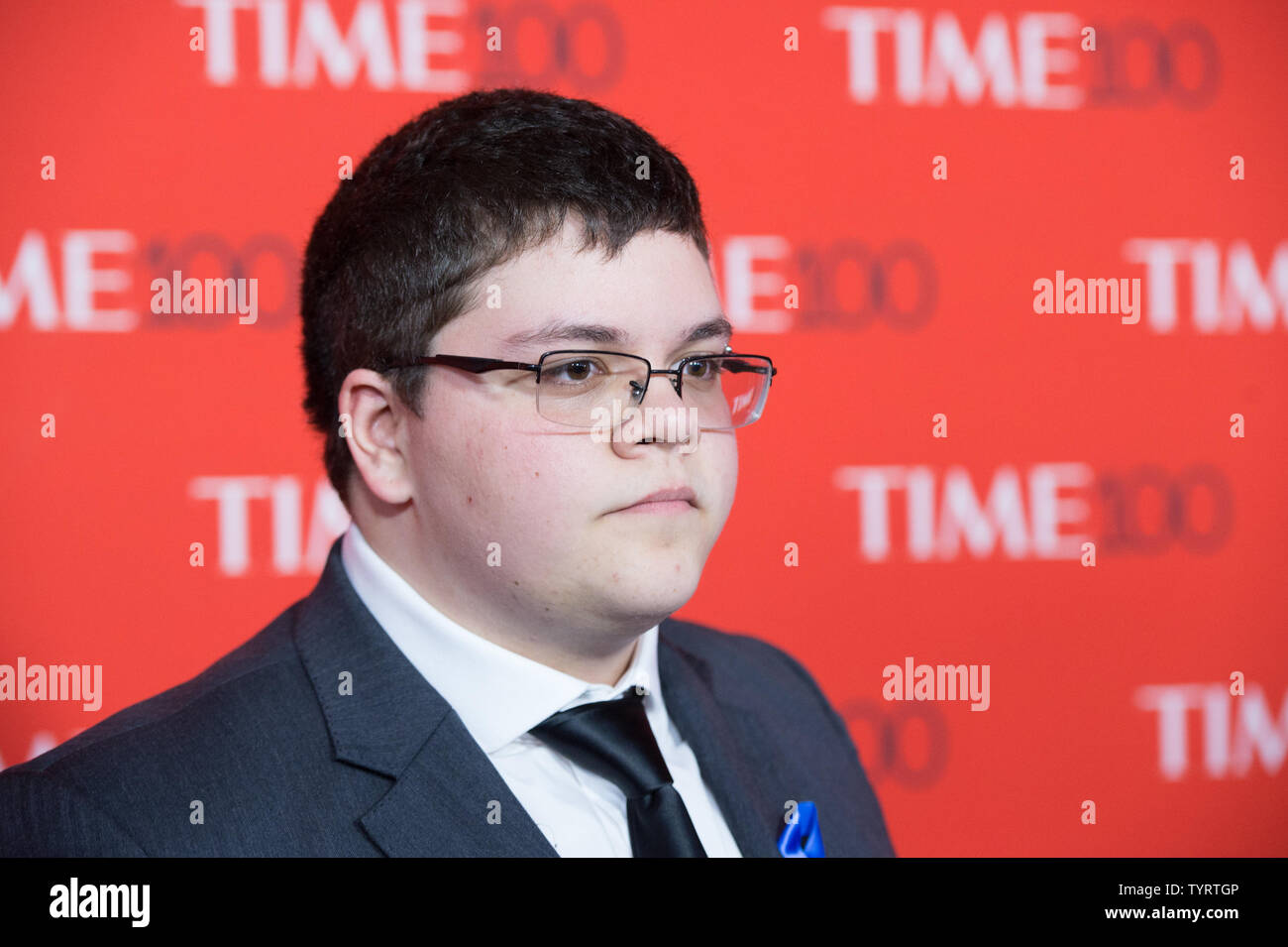 Gavin Grimm arrives on the red carpet at the TIME 100 Gala at Frederick P. Rose Hall, Home of Jazz at Lincoln Center, in New York City on April 26, 2017. TIME 100 celebrates TIME Magazine's list of the 100 Most Influential People in the World.      Photo by Bryan R. Smith/UPI Stock Photo