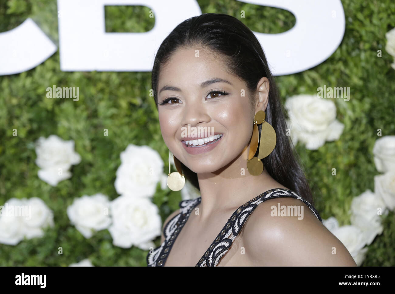 Eva Noblezada arrives on the red carpet at the 71st Annual Tony Awards