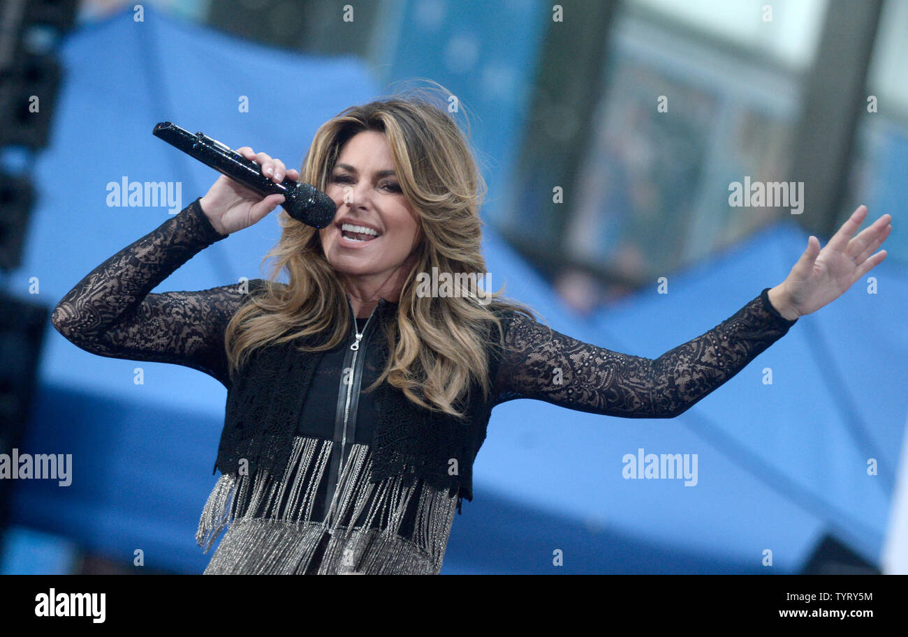 Shania Twain performs on the NBC Today Show at Rockefeller Center in New York City on June 16, 2017.   Photo by Dennis Van Tine/UPI Stock Photo